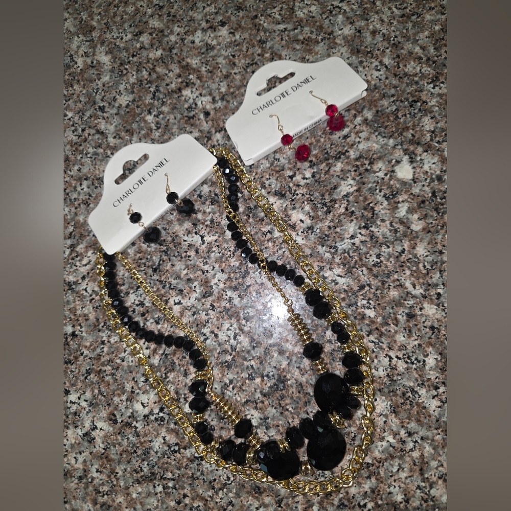 Charlotte Daniel Jewerly Set & Bonus Earrings